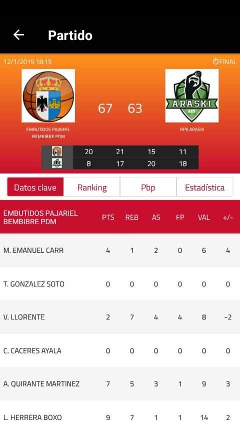 FEB Livescore screenshot 1