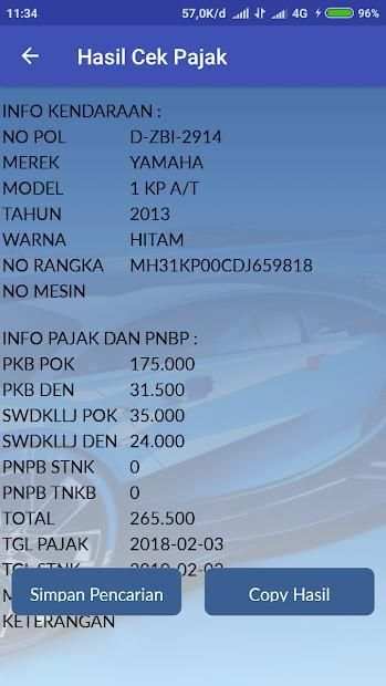 Cek Pajak Mobil Motor Jawa Barat screenshot 2