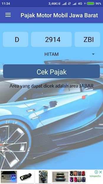 Cek Pajak Mobil Motor Jawa Barat screenshot 1