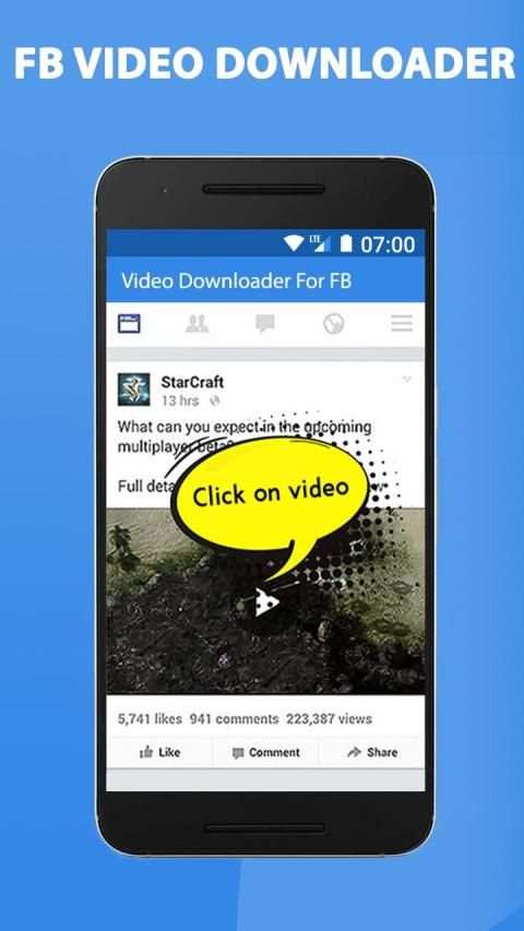 Video Downloader For Facebook: Save FB Videos 2019 screenshot 3