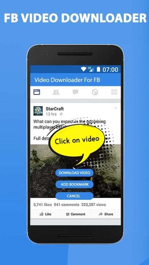 Video Downloader For Facebook: Save FB Videos 2019 screenshot 2