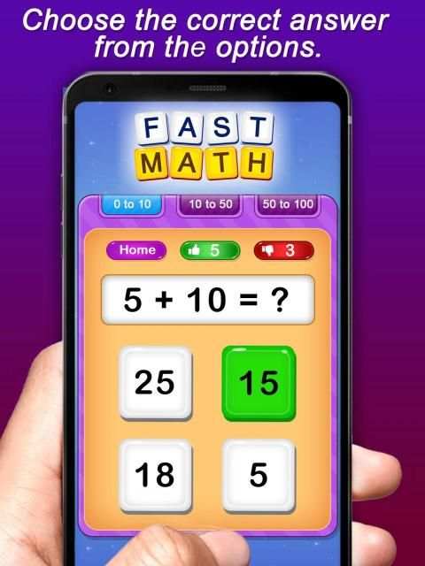 Fast Math for Kids - Mathematical games screenshot 2