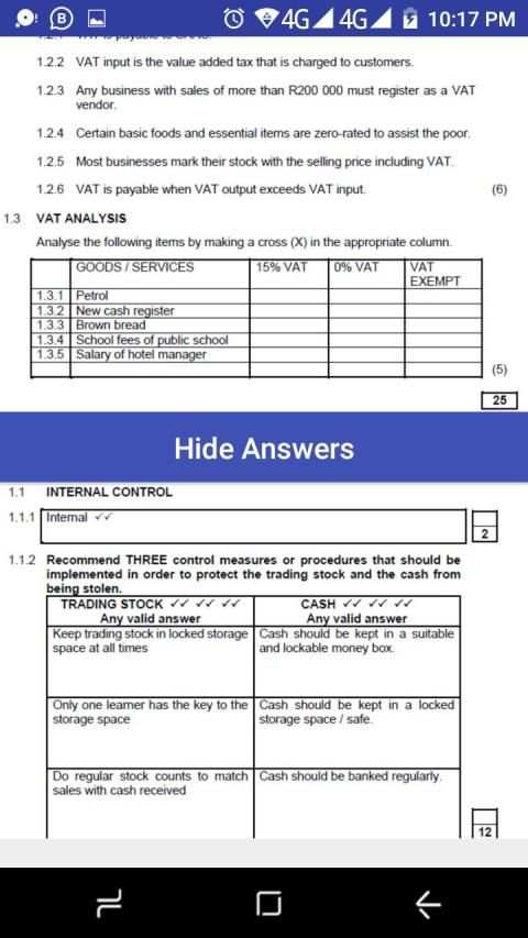 Grade 10 Accounting Mobile Application screenshot 1