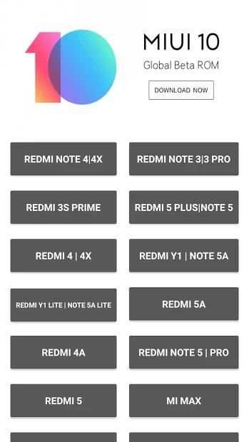 MIUI 10 Global Updates Download screenshot 2