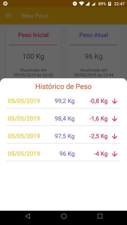 Meu Peso screenshot 1