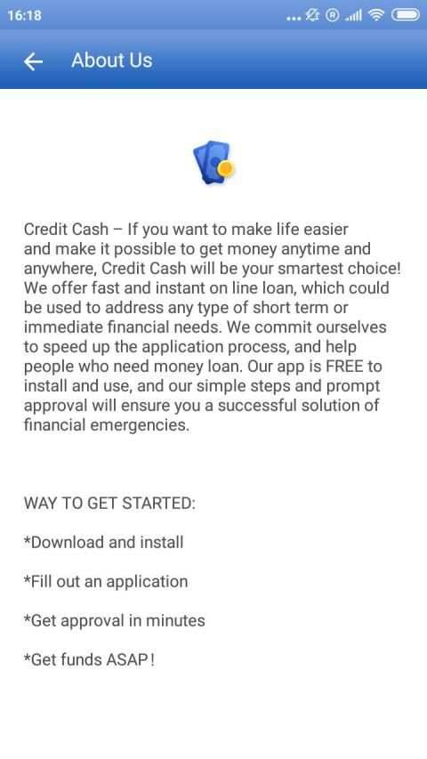 Credit Cash screenshot 1