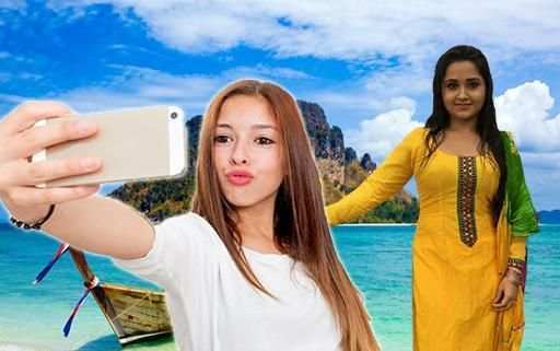 Selfie with Actress Kajal Raghwani Gorgeous Image screenshot 4