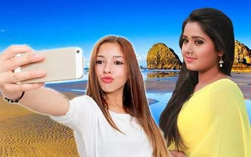 Selfie with Actress Kajal Raghwani Gorgeous Image screenshot 3