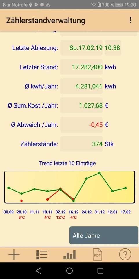 HB-Verbrauchszähler Lite screenshot 14