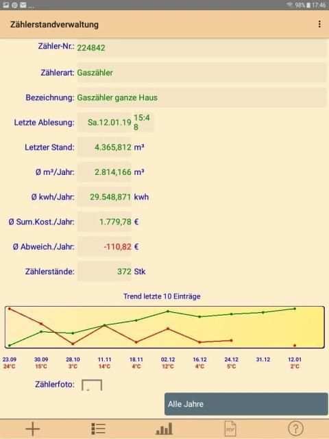 HB-Verbrauchszähler Lite screenshot 7