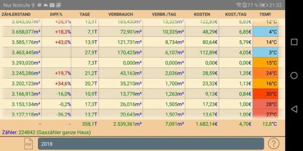 HB-Verbrauchszähler Lite screenshot 13