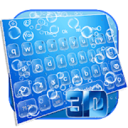 Blue Water Bubble Gravity Keyboard Theme आइकन