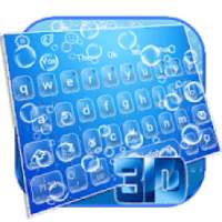 Blue Water Bubble Gravity Keyboard Theme