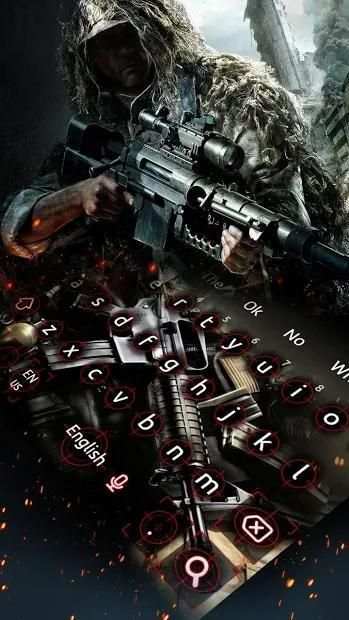 Cool Sniper Gun Keyboard Theme screenshot 6