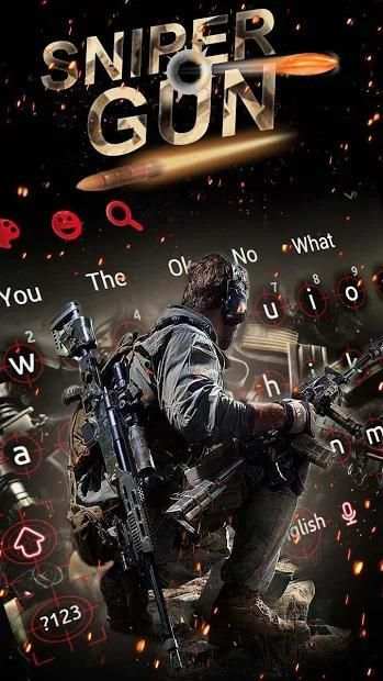 Cool Sniper Gun Keyboard Theme screenshot 5