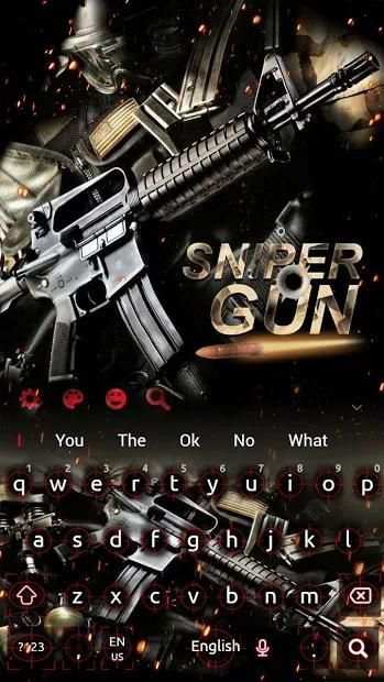 Cool Sniper Gun Keyboard Theme screenshot 3