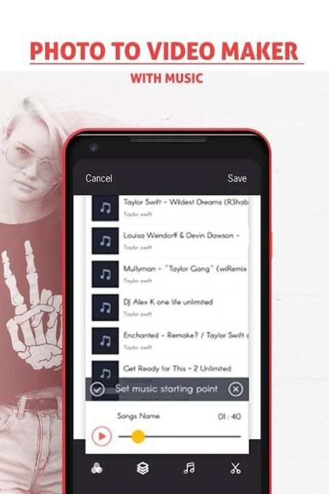 Photo to video maker with music 1 تصوير الشاشة