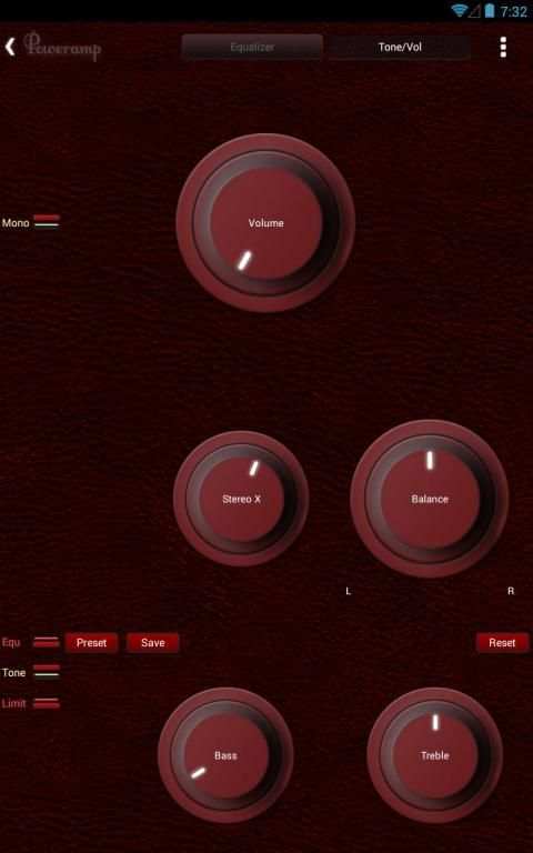 Poweramp Skin Red Dark Leather screenshot 7