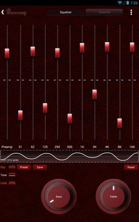 Poweramp Skin Red Dark Leather screenshot 6