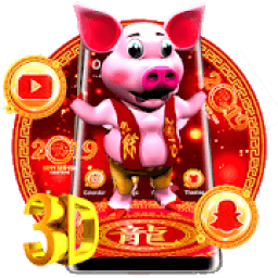 ikon 3D Pig Launcher Theme *