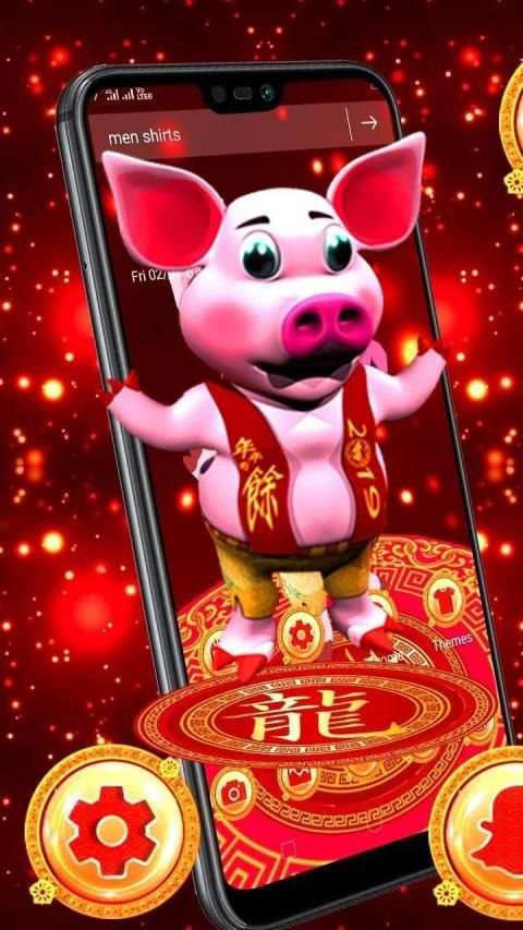 3D Pig Launcher Theme * screenshot 3