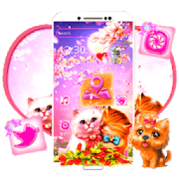 ikon Cute Pink Cat Love Theme*