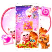 Cute Pink Cat Love Theme*