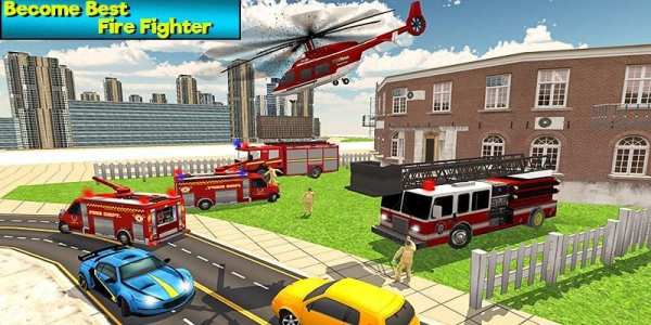 Heavy Ladder Fire Truck City Rescue 2019 स्क्रीनशॉट 25
