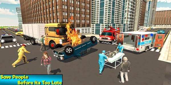Heavy Ladder Fire Truck City Rescue 2019 स्क्रीनशॉट 30