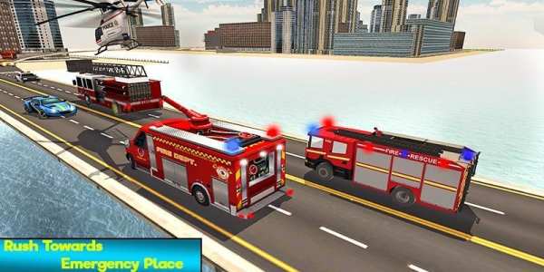 Heavy Ladder Fire Truck City Rescue 2019 स्क्रीनशॉट 22