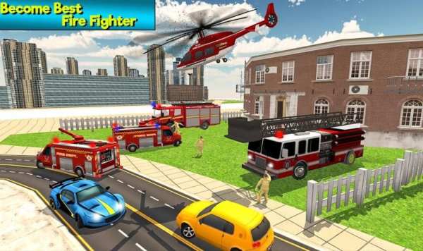 Heavy Ladder Fire Truck City Rescue 2019 स्क्रीनशॉट 16