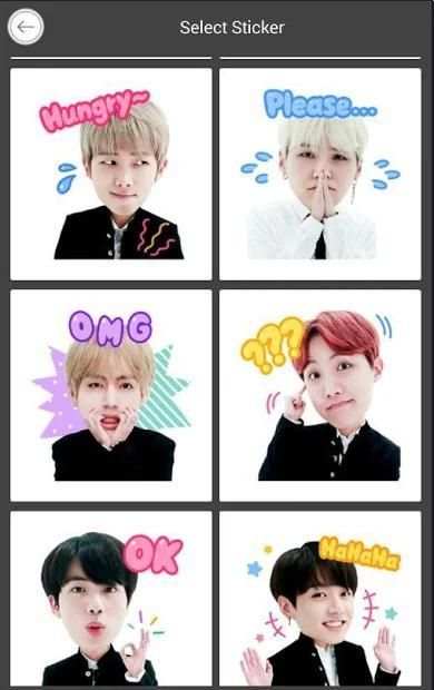 BTS Chat Sticker Editor screenshot 1