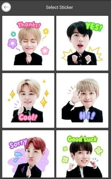 BTS Chat Sticker Editor screenshot 2