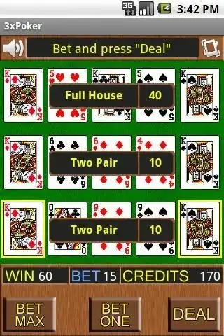 3X Poker स्क्रीनशॉट 1