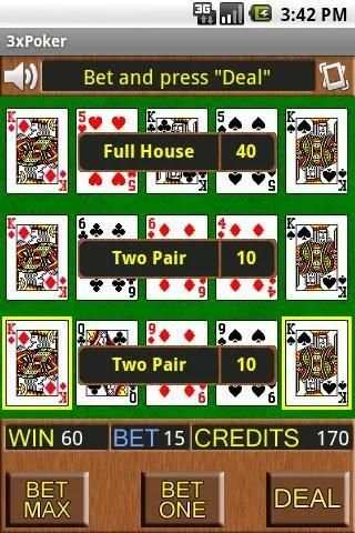 3X Poker स्क्रीनशॉट 1