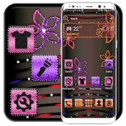 Glitter Flower Launcher Theme