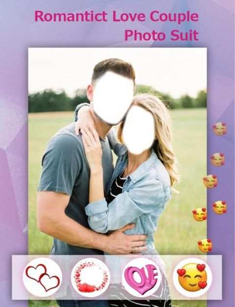 Romantic love couple Photo suit screenshot 1