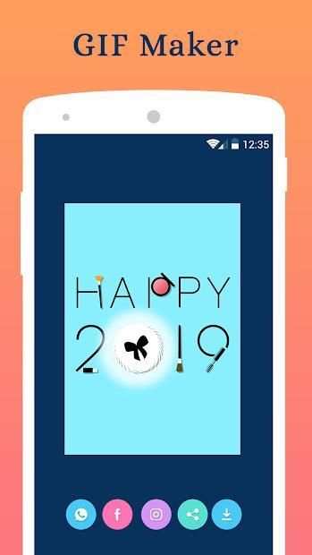 Edit Name on GIF Of New Year 2019 screenshot 1