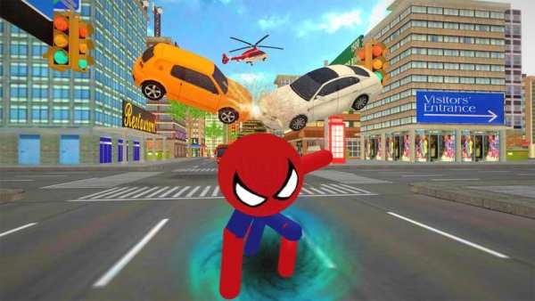 Spider Stickman Rescue City Gangstar Crime स्क्रीनशॉट 5