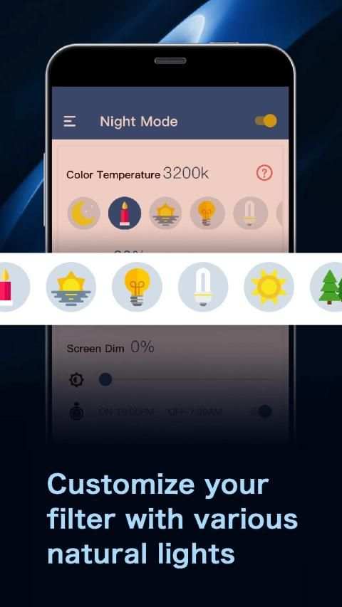 Blue Light Filter - Night Mode and Filter screenshot 2