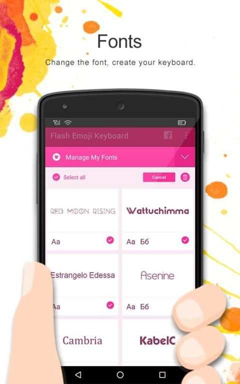 Flash Emoji Keyboard स्क्रीनशॉट 3