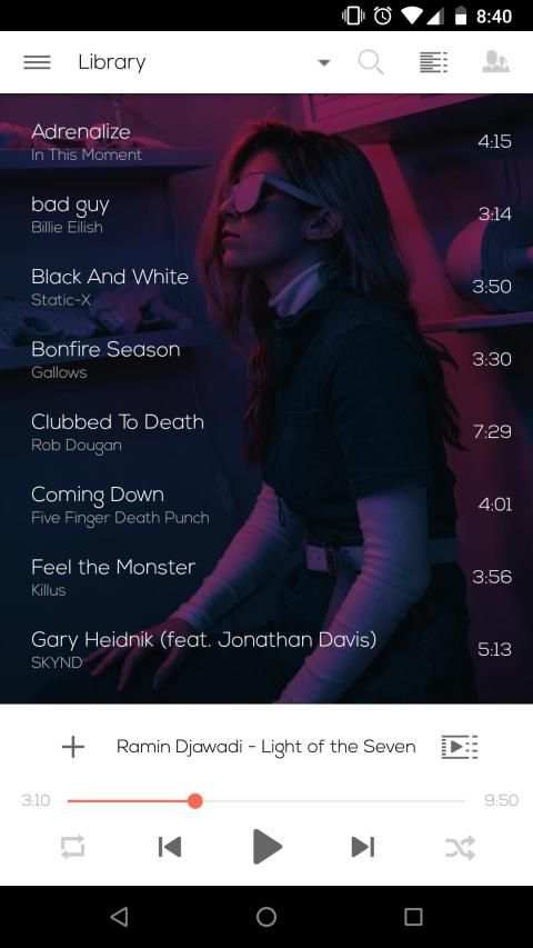 Angler - music player स्क्रीनशॉट 1