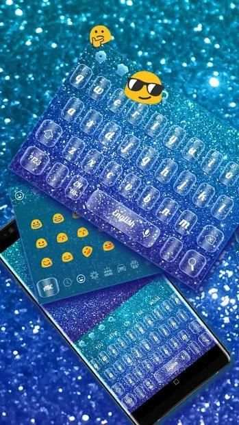 Keyboard Blue Sequin screenshot 3