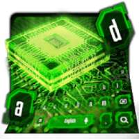 Green Electric Circuit Keyboard