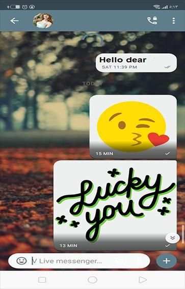 V Live messenger screenshot 1