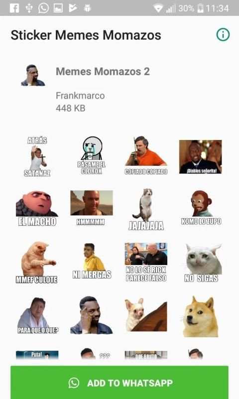 Stickers Whatsapp Memes Momazos 2 screenshot 6
