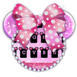 ikon Pink Cute Minny Kitty Keyboard Theme