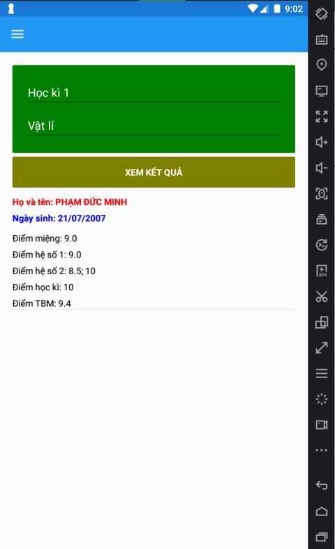 Tra cứu kết quả học tập trên website TMT - QLNT 4 تصوير الشاشة