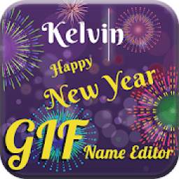 New Year GIF Name Editor & Maker