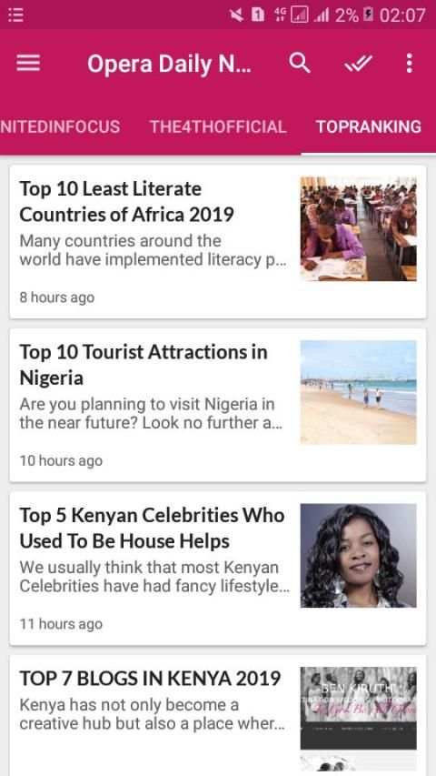 Opera Daily News screenshot 1
